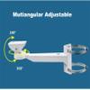 V-Fiabilidad 11.8'' (300mm) Heavy Duty CCTV Camera Mount Bracket - Weatherproof Pole/Wall/Corner Mount, Adjustable 90 Tilt for Bullet/PTZ/Dome IP Security Cameras view 4