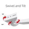 V-Fiabilidad Security Camera Duckbill Wall Mount Bracket - 11.8 Inch Heavy-Duty Aluminum, 360 Swivel & 90 Tilt, Universal Indoor/Outdoor Surveillance Camera Mount (22 lbs Capacity) view 3