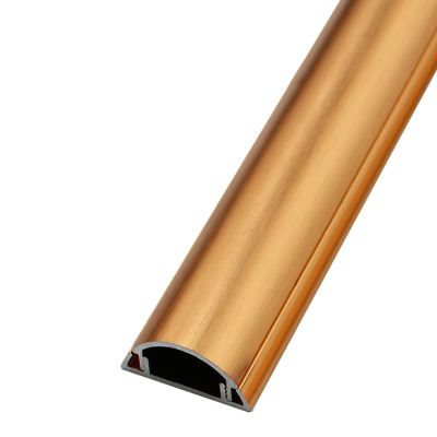 HAIXHX Aluminum Alloy Cable Raceway Cord Cover, Sturdy Wall Mount Cable Concealer Management for Revent Cable Trips & Protect Wires (Color : Gold, Size : No.2)