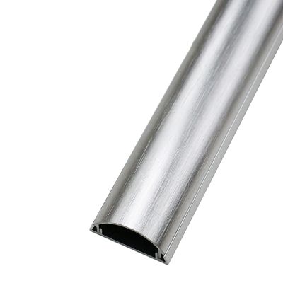 HAIXHX Aluminum Alloy Cable Raceway Cord Cover, Sturdy Wall Mount Cable Concealer Management for Revent Cable Trips & Protect Wires (Color : Silver, Size : No.5)