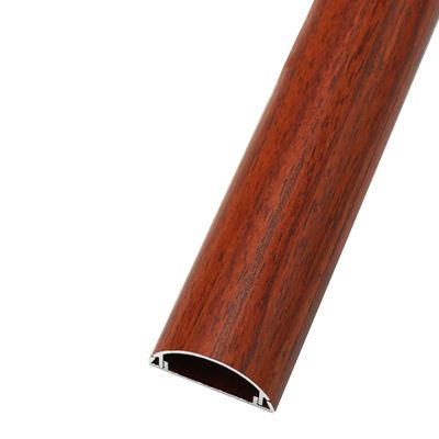 HAIXHX Aluminum Alloy Cable Raceway Cord Cover, Sturdy Wall Mount Cable Concealer Management for Revent Cable Trips & Protect Wires (Color : Red Wood Grain, Size : No.3)