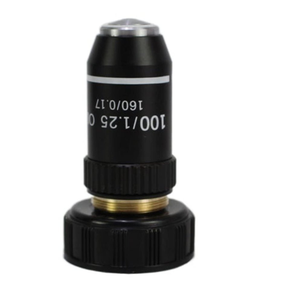 RADHAX Microscope Kit Microscope Objective 4X 10X 20X 40X 60X 100X 195 Achromatic Objective Microscope Parts Microscope Lens Adapters (Color : 100X)