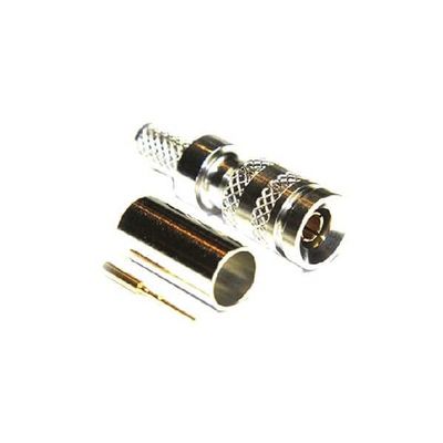 1.0/2.3 Connector Straight 75 Plug Crimp Termination Miniature Bulkhead Fitting Snap-On for Cable Mount