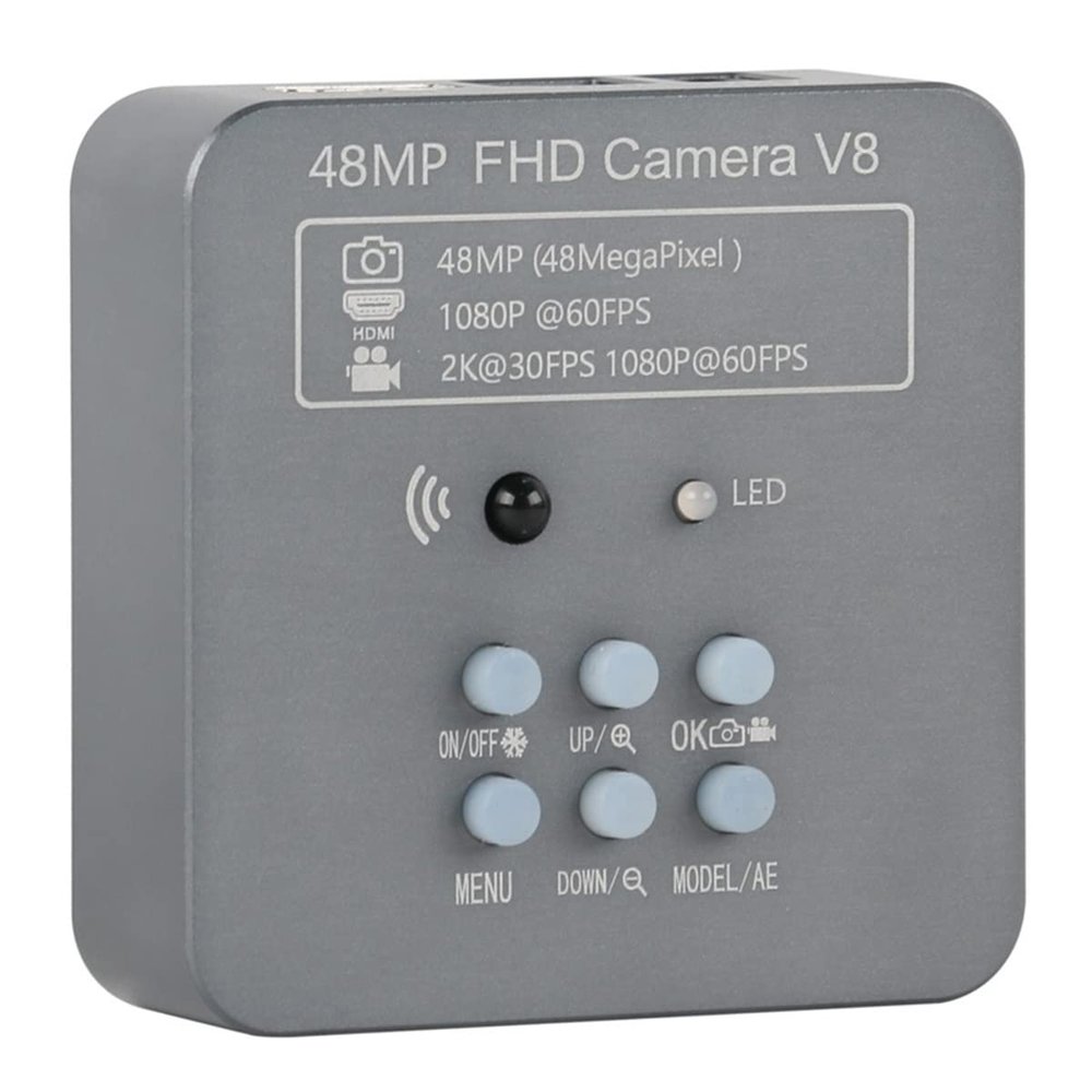 RADHAX Microscope Kit 48MP 2K Industrial Digital Microscope Camera Microscope Lens Adapters (Color : Camera)