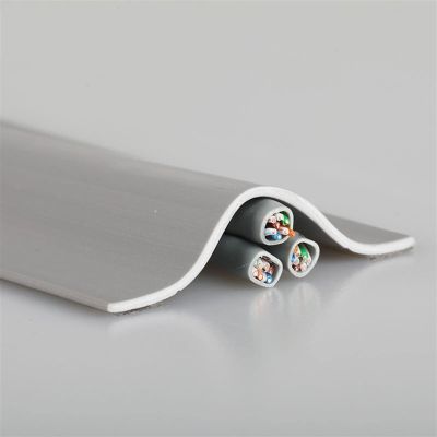 9.8ft Adhesive Floor Cable Cover, Wire Cover for Floor, Cable Grip Floor Cord Cover, Overfloor Cord Protector, Cable Management Prevent Cable Trips & Protect Wires (Color : Gray, Size : W 55mm(2.16'
