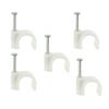 Angoily Cable Management Essential 100 Pcs Round Cable Wire Clips Wire Clamps Durable Plastic Weatherproof for Indoor Outdoor Use view 1