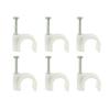 Angoily Cable Management Essential 100 Pcs Round Cable Wire Clips Wire Clamps Durable Plastic Weatherproof for Indoor Outdoor Use view 2