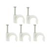 Angoily Cable Management Essential 100 Pcs Round Cable Wire Clips Wire Clamps Durable Plastic Weatherproof for Indoor Outdoor Use view 3