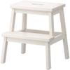 SLLSHG Kitchen Portable Step Ladder Stool Step Stool Bed Steps Plant StandLadderSolid Wood Chair Home Kitchen Folding Step Stool Large Heavy Duty (Color : White) view 1