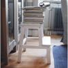 SLLSHG Kitchen Portable Step Ladder Stool Step Stool Bed Steps Plant StandLadderSolid Wood Chair Home Kitchen Folding Step Stool Large Heavy Duty (Color : White) view 3