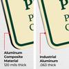 Caution Kids Play Zone Please No Poo Or Pee On Grass Dcor Sign, Green Light, 18x24 Inches, ACM, Fade Resistant, Made in USA view 4