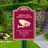 Hidden and Visible Cameras Video Surveillance for Owner Protection Dcor Sign, Burgundy Dark, 12x18 Inches, ACM, Fade Resistant, Made in USA view 3
