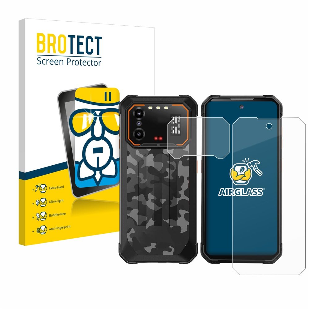 brotect Glass Screen Protector Film Compatible with iiiF150 B1 Pro (Front+Camera) - Glass-Foil 9H Protection [Scratch Resistant, High Clarity]
