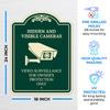 Hidden and Visible Cameras Video Surveillance for Owner Protection Dcor Sign, Green Dark, 18x24 Inches, ACM, Fade Resistant, Made in USA view 2