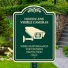 Hidden and Visible Cameras Video Surveillance for Owner Protection Dcor Sign, Green Dark, 18x24 Inches, ACM, Fade Resistant, Made in USA view 3