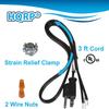 HQRP 2-Pack Garbage Disposal Power Cord Kits Compatible with InSinkErator CRD-00 Replacement fits Badger, Compact, Cover-Control-Plus, Essential, Excel, Select, Select Plus, Septic Assist, SupremeSS view 3