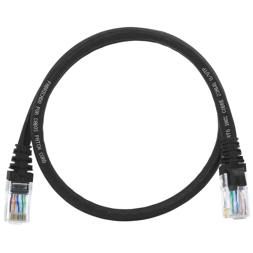 Cat6 Patch Cord 50 Centimeters Network Cable 100% Copper Black 50cm - CPC