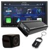 Alpine ILX-407 7" Shallow-Chassis Multimedia Receiver and KTA-450 Compact 4-Channel Amplifier and Back-Up Camera view 1