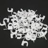Angoily Plastic Line Cards 100 Pcs Round Cable Wire Clips Coaxial Cable Clamps Wire Staples for Electronics Long Lasting and Easy to Use view 2