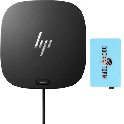HP USB-C Essential Dock G5 (8 in 1 Adapter for USB-C and Thunderbolt-Enabled Laptops, Notebooks and PCs - Single Cable for Charging, Networking, or Data Transfers), Black