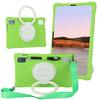 AKNICI TECLAST Tablet M40Plus P30S P40HD Case Kids, Shockproof Silicone Case with 360 Kickstand Handle Shoulder Strap Pencil Holder Cover for TECLAST M40Plus P30S P40HD/Blackview Tab 12, Green view 1
