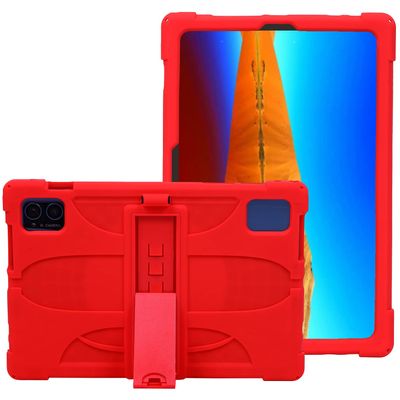 AKNICI Silicone Case for TECLAST M50HD/TECLAST M50/TECLAST M50 Pro/TECLAST M40Plus/TECLAST P30S/TECLAST P40HD/Blackview Tab 12 Pro/Blackview Tab 7 Pro/OSCAL Pad10, Kickstand Shoulder Strap, Red