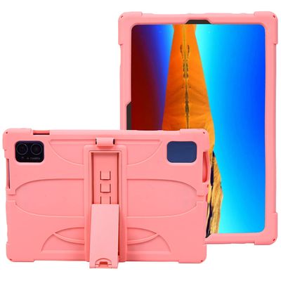 AKNICI Silicone Case for TECLAST M50HD/TECLAST M50/TECLAST M50 Pro/TECLAST M40Plus/TECLAST P30S/TECLAST P40HD/Blackview Tab 12 Pro/Blackview Tab 7 Pro/OSCAL Pad10, Kickstand Shoulder Strap, Pink