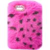 Case for Kindle Paperwhite 5 2021,Handmade Diamond Furry Luxury Bling Fluffy Winter Warm Furry Soft Rabbit Fur Plush Cover Case for Amazon Kindle Paperwhite 5 11th 6.8" 2021 (Rose Leopard) view 1