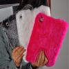 Case for Kindle Paperwhite 5 2021,Handmade Diamond Furry Luxury Bling Fluffy Winter Warm Furry Soft Rabbit Fur Plush Cover Case for Amazon Kindle Paperwhite 5 11th 6.8" 2021 (Rose Leopard) view 2