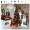 10x8ft Christmas Photography Backdrop Christmas Scene Xmas Tree Decoration Background for Photography Christmas Fireplace Photo Background for Family Party Pictures Customized Photo Booth Studio Props view 2