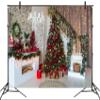 10x8ft Christmas Photography Backdrop Christmas Scene Xmas Tree Decoration Background for Photography Christmas Fireplace Photo Background for Family Party Pictures Customized Photo Booth Studio Props view 3