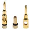Accessonico 4 Pairs 8 Plugs Speaker Banana Plugs Gold Plated  Open Screw Type Brass Connector for Speaker Stereo Wire, Home Theater Audio (8 pcs/4 Red 4 Black) view 2