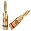 Accessonico 4 Pairs 8 Plugs Speaker Banana Plugs Gold Plated  Open Screw Type Brass Connector for Speaker Stereo Wire, Home Theater Audio (8 pcs/4 Red 4 Black) view 3