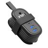 BEVA Travel Power Strip with USB C Ports, 4FT Extension Cord, 2 Outlets, 3 USB Ports, Cruise Ship Essentials (3.4A Charge, Black) view 1