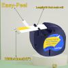 NineLeaf Compatible for DYMO LetraTag Refills 91332 S0721620 Yellow Plastic Label Tape 12mm x 4m (1/2" x 13') Black on Yellow Label Maker Tape Refill for Letratag Plus LT100H LT100T QX50, 10-Pack view 3