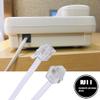 Ubramac 100Feet Long Telephone Extension Cord Phone Cable Line Wire, with Standard RJ11 Plug and 1 in-Line Couplers and 35Cable Clip Holders-White view 4