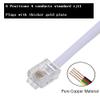 Ubramac 50Feet Long Telephone Extension Cord Phone Cable Line Wire, with Standard RJ11 Plug and 1 in-Line Couplers and 25 Cable Clip Holders-White view 3