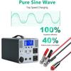 350W/650W/1200W/2000W/2300W Pure Sine Wave Power Inverter DC 12V to AC 110V/230V Car Plug Inverter Adapter Power Converter with 4xUSB Charging Ports,2 AC Outlets Car Charger,2000W-1000000mA-110V view 3