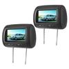 2pcs 7-in Wireless Adjustable Headrest LCD Display with Dual IR Transmitter & 2 Video Inputs, Ideal for Rear Seat Entertainment in Universal Cars view 1