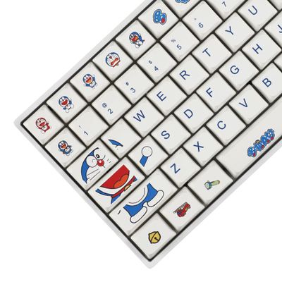 141 Jingle Cat MDA Profile Dye Sub Keycaps Ergonomic Thick PBT Keycap Set for TKL GK61 64 68 75 87 96 104 GMMK MX Keyboard