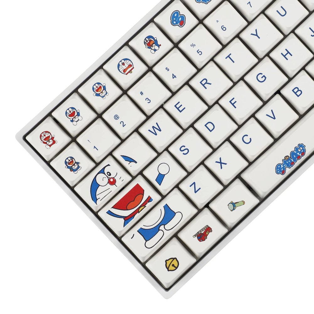 141 Jingle Cat MDA Profile Dye Sub Keycaps Ergonomic Thick PBT Keycap Set for TKL GK61 64 68 75 87 96 104 GMMK MX Keyboard