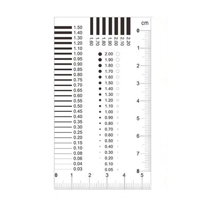 RADHAX Microscope Kit Measuring Pass Point Gauge Wire Gauge Transparent Film Ruler Microscope Lens Adapters (Color : 98x55mm)