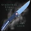 TACTICAL GEARZ Pocket Folding Knife for EDC, Carbon Fiber Handle, D2 Steel Blade, Includes Sheath (Okab) view 3