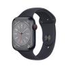 Apple Watch Series 8 [GPS + Cellular, 45mm] - Midnight Aluminum Case with Midnight Sport Band, M/L (Renewed) view 1