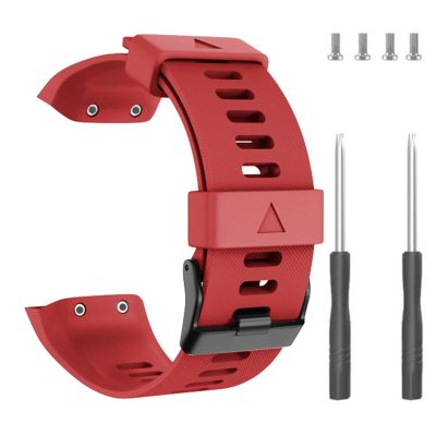 NEYENS Replacement Wristband Silicagel Soft Wrist Band Strap for Garmin Forerunner 35 Fashion Smart Watch WatchBand Bracelet (Color : Red, Size : Forerunner 35)
