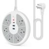 Ultra-Thin Cord Power Strip Fast USB C - 6-Outlet Power Strip Surge Protector with 3 USB Ports - Compact Charging Station Plug Extender for Desk, Office, Computer, Charger, Electronic Accessories view 1