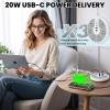 Ultra-Thin Cord Power Strip Fast USB C - 6-Outlet Power Strip Surge Protector with 3 USB Ports - Compact Charging Station Plug Extender for Desk, Office, Computer, Charger, Electronic Accessories view 4