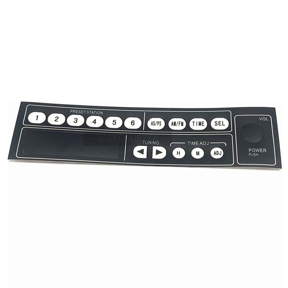 Membrane Keypad Decal Fits Komatsu Excavator Radio Membrane Keypad PC200-7