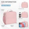 BAIGIO Camera Bag Insert Handbag Inner Case Large Capacity Small Camera Insert Bag Shockproof and Water-resistant DSLR SLR Foldable Protective Camera Organizer Cube Padded Camera Bag Pink view 4