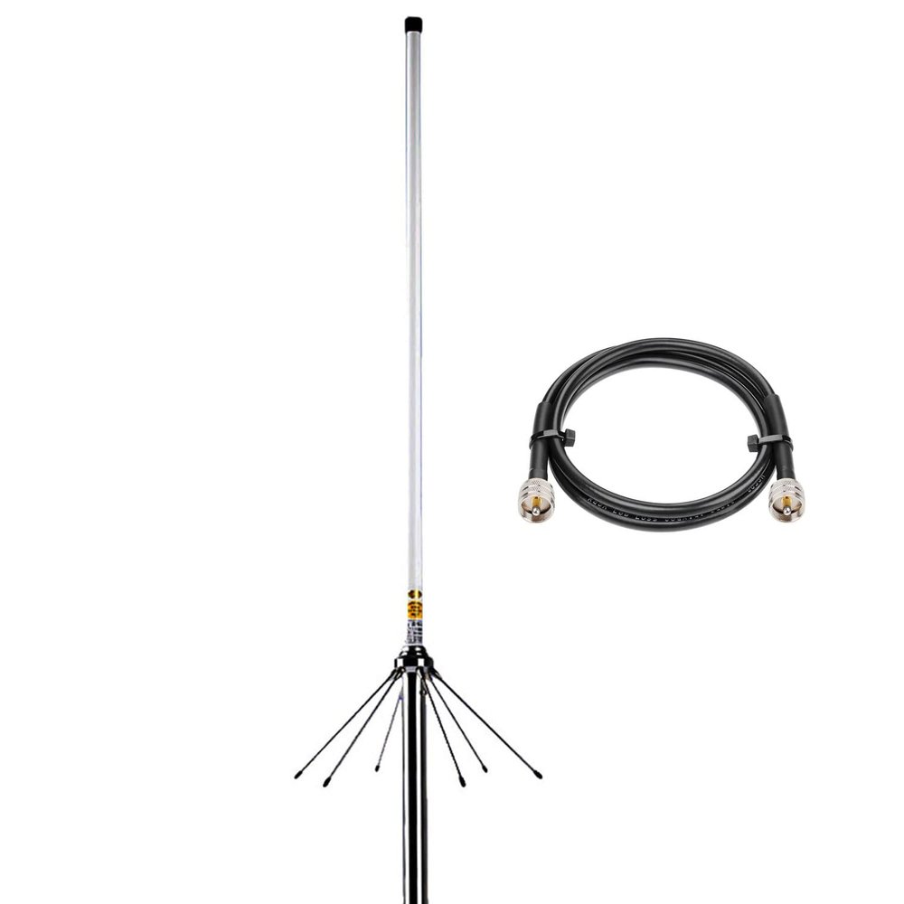 Dual Band 2m 70cm Ham Radio Antenna, VHF UHF 2 Meter 70 cm Antennas with 10meters PL259/ UHF/ SO239 Cable for Two-Way Amateur Ham Radio
